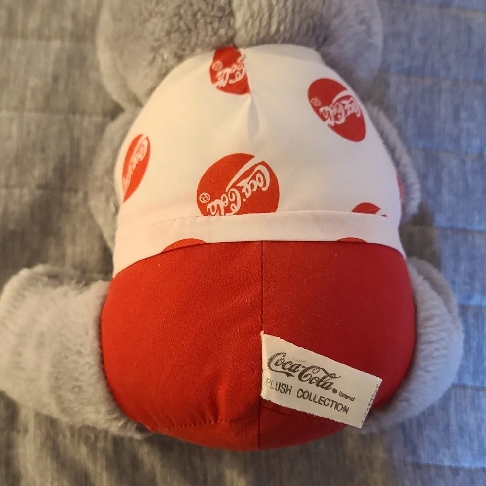 Coca-Cola Gray Plush Bear with Red Can